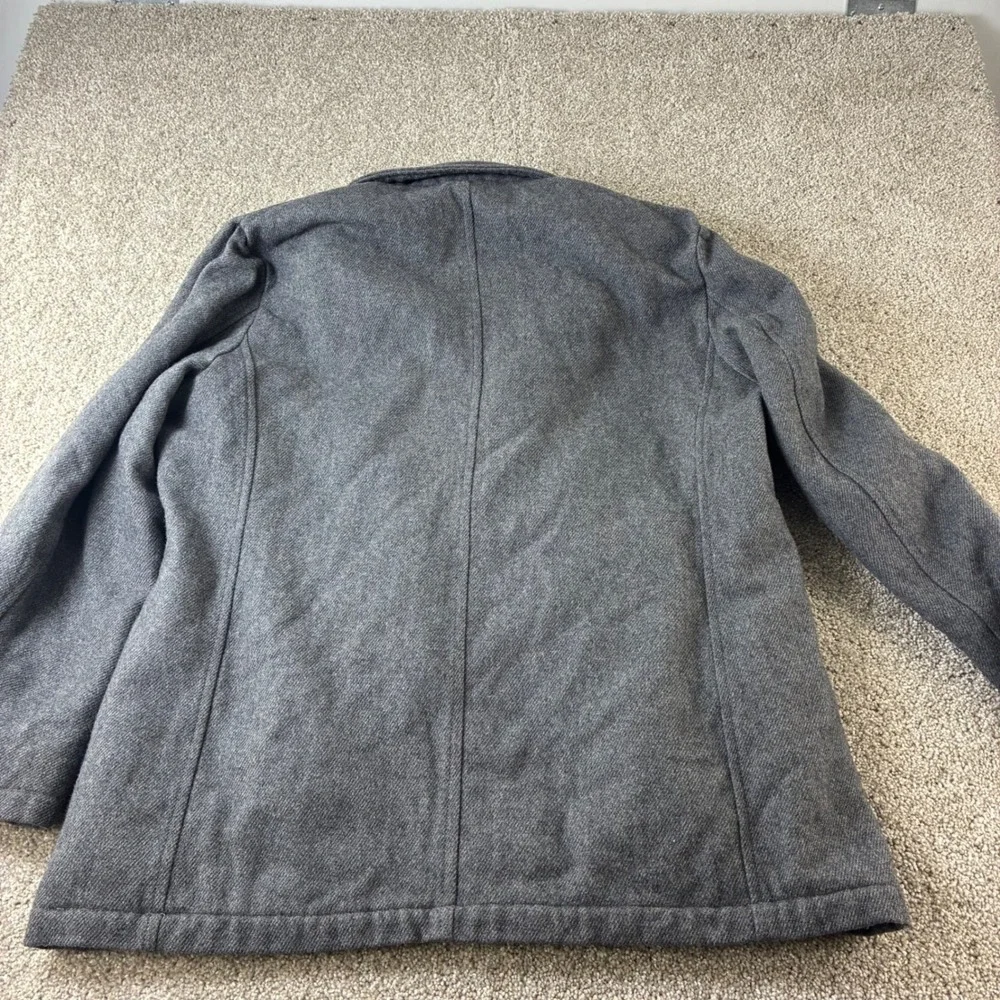 Toscano Mens Gray‎ Wool Blend Button Front Coat Jacket Overcoat Outerwear